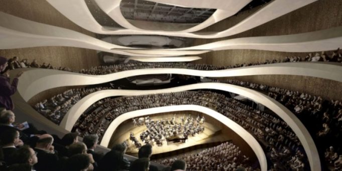 Wizualizacja sali koncertowej Sinfonia Varsovia. Fot. mat. prasowy